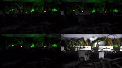 An advanced mining rig setup in a German facility, highlighting efficient cryptocurrency extraction